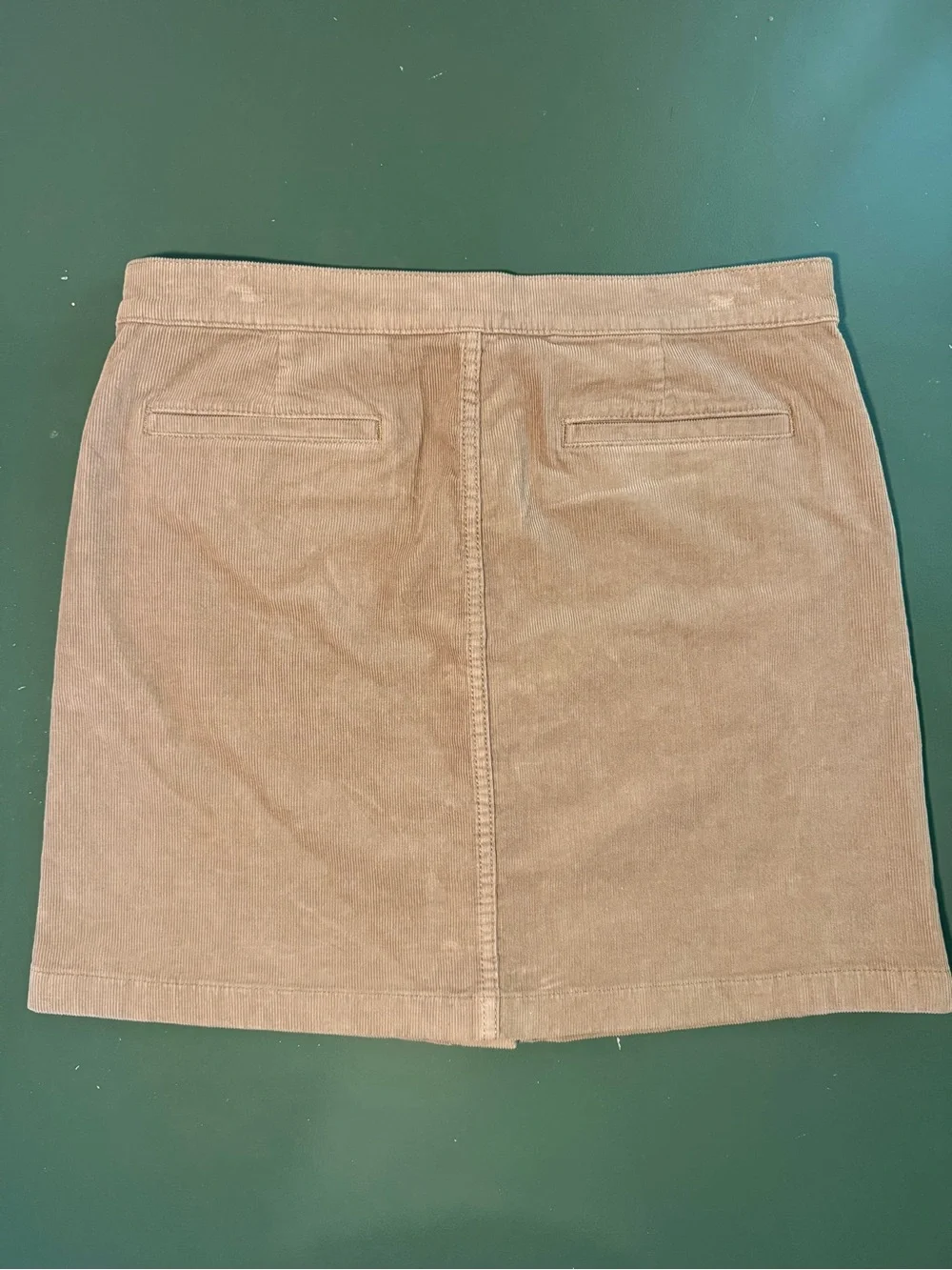 Tory Burch Tan Button-Front Corduroy Mini Skirt